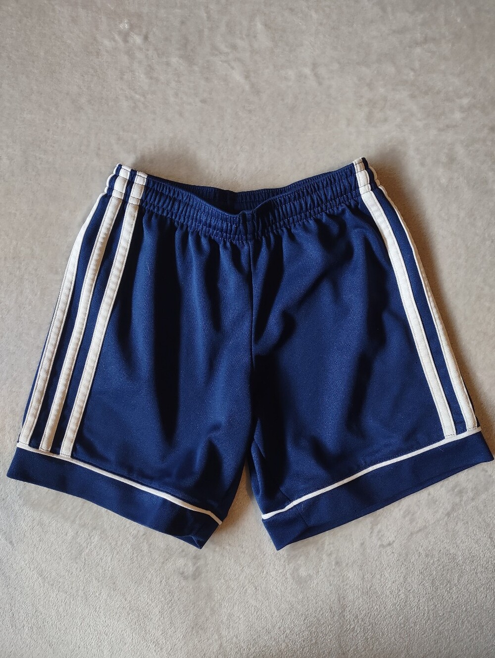 Adidas Unisex Kids Blue 3-Stripes Climalite Athletic Shorts Size XS 7/8